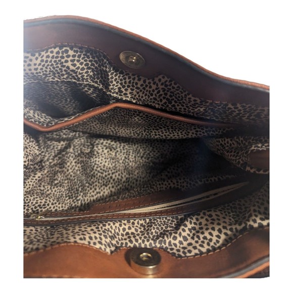 SOLE SOCIETY Women's Handbag Brown Purse Shoulder Bag Faux Leather Zipper - Picture 4 of 14